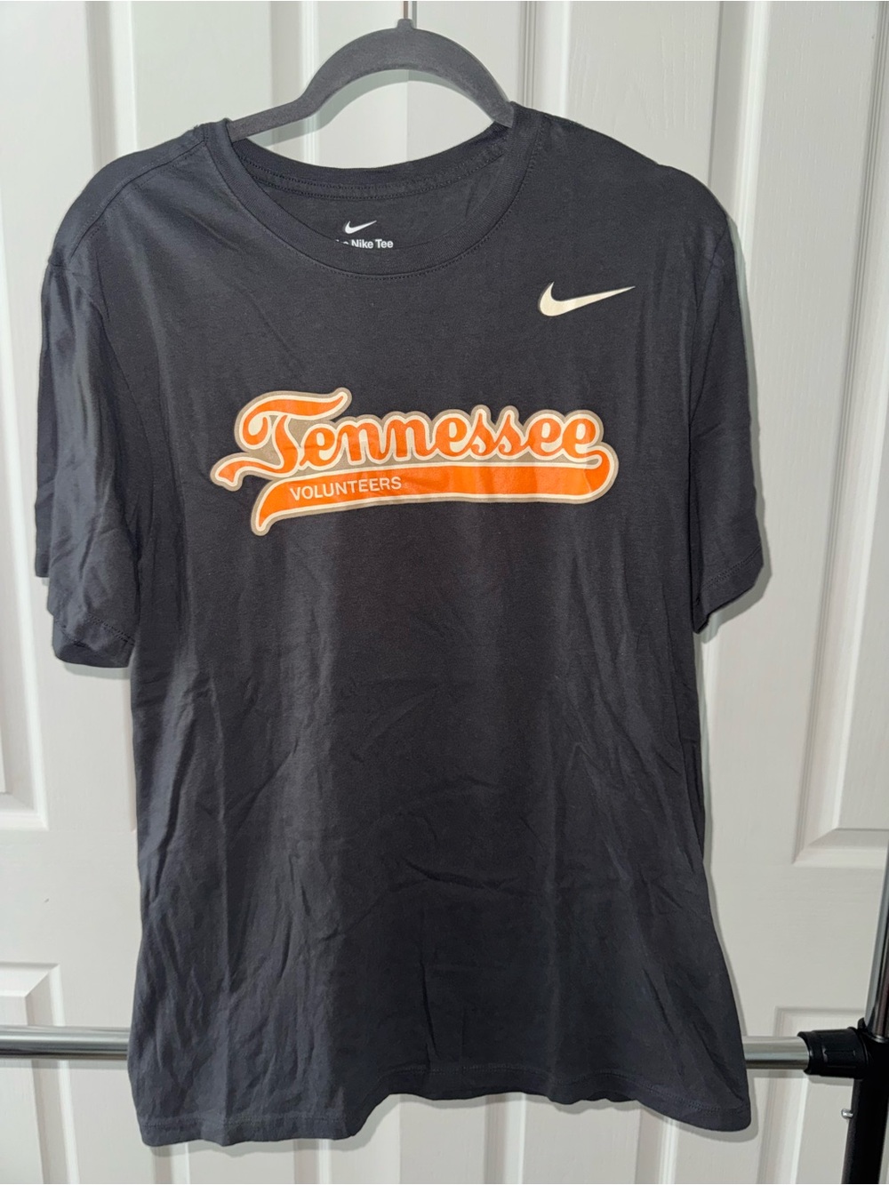 Nike Black Tennessee Volunteers Graphic Tee with Orange Script